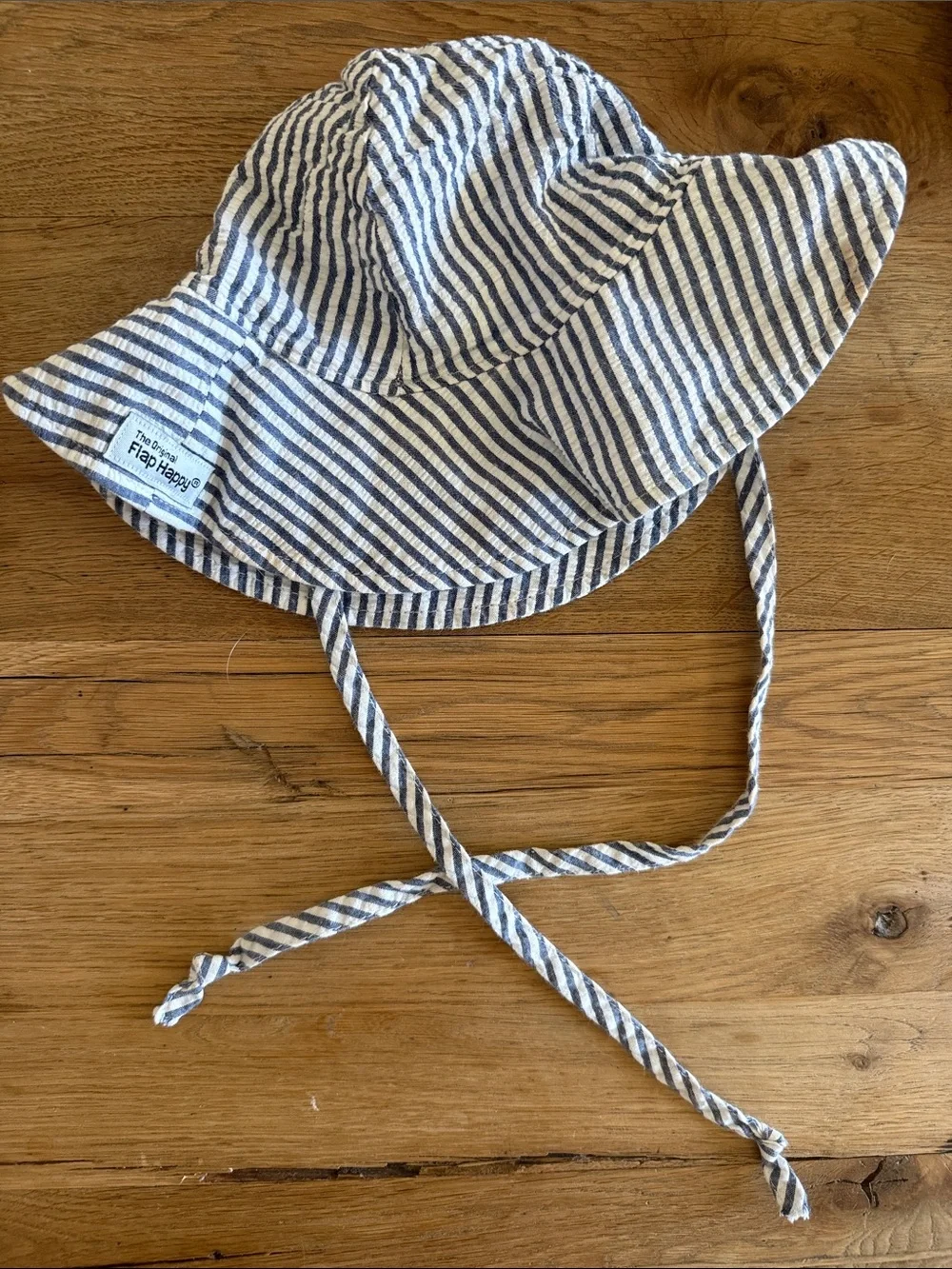 Flap Happy Navy & White Striped Sun Hat UPF 50+